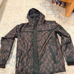 Grenade Men's Geometric Black and Brown Ski Jacket
